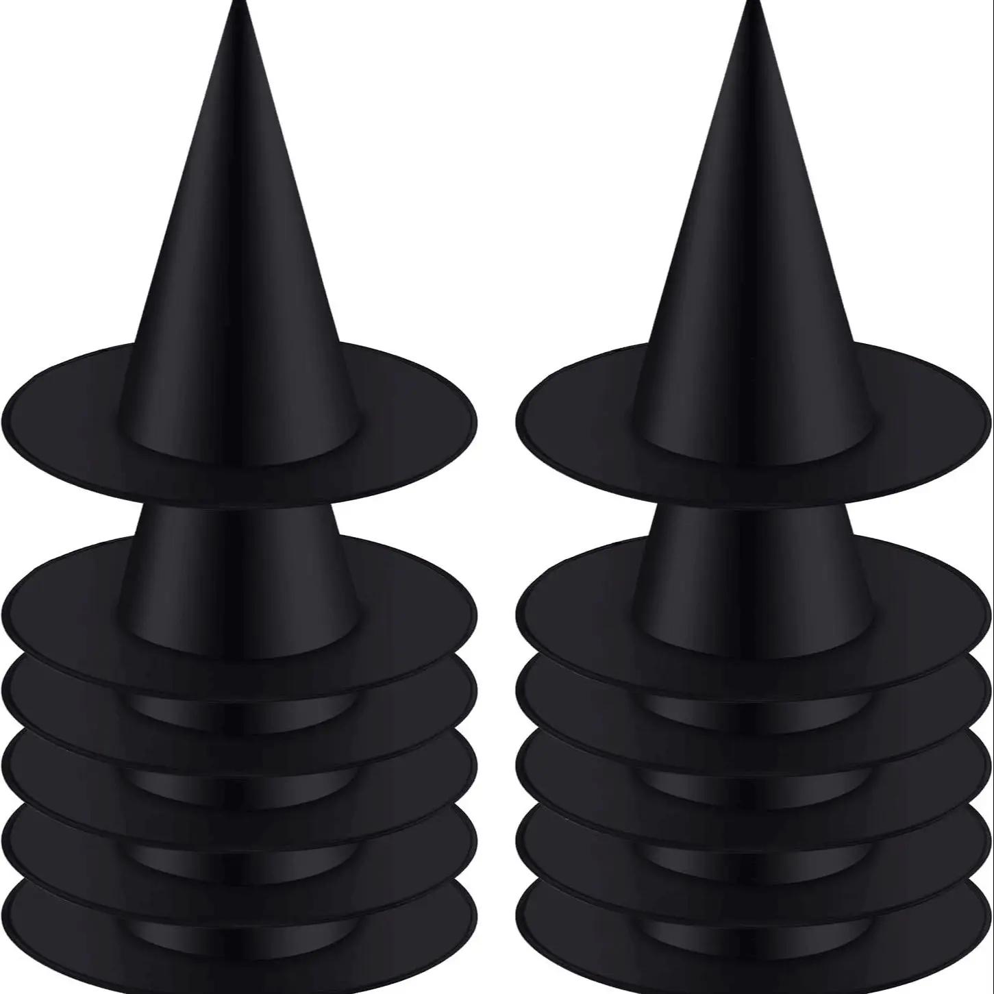 

12 PCS Halloween Witch Hats Witches Hats Nylon Cord Wizard Hats Indoor Outdoor Halloween Decorations for Home Yard Porch Ceiling