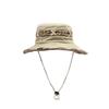 2025 Outdoor Fisherman Hats Men Women Summer Wide Brim Bucket Hat Sunscreen Sun Hat Fishing Hiking Cap Washed Cotton Panama Cap