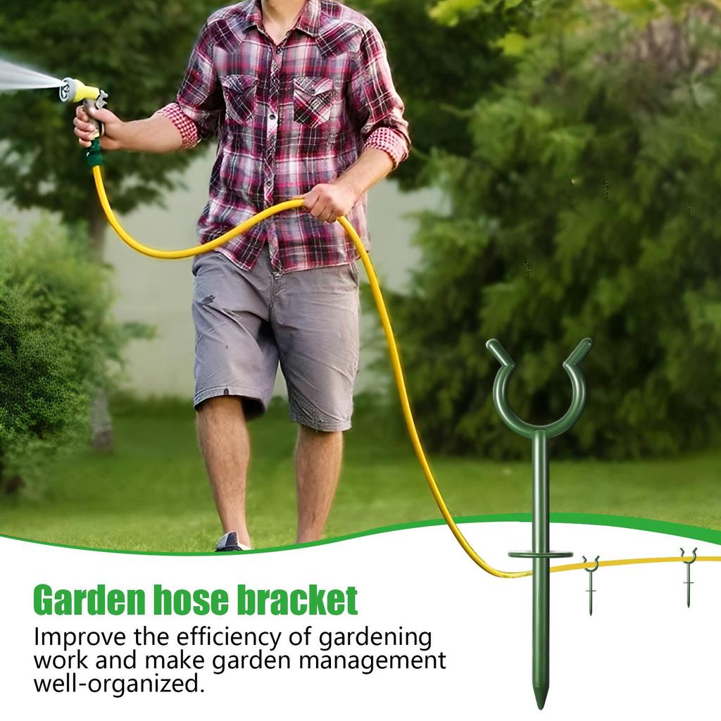 Garden Hose Holder Guide Support Rack Double Hose Guide Stake for Garden Yard Watering Plant Protection Holder Smooth Hose Flow
