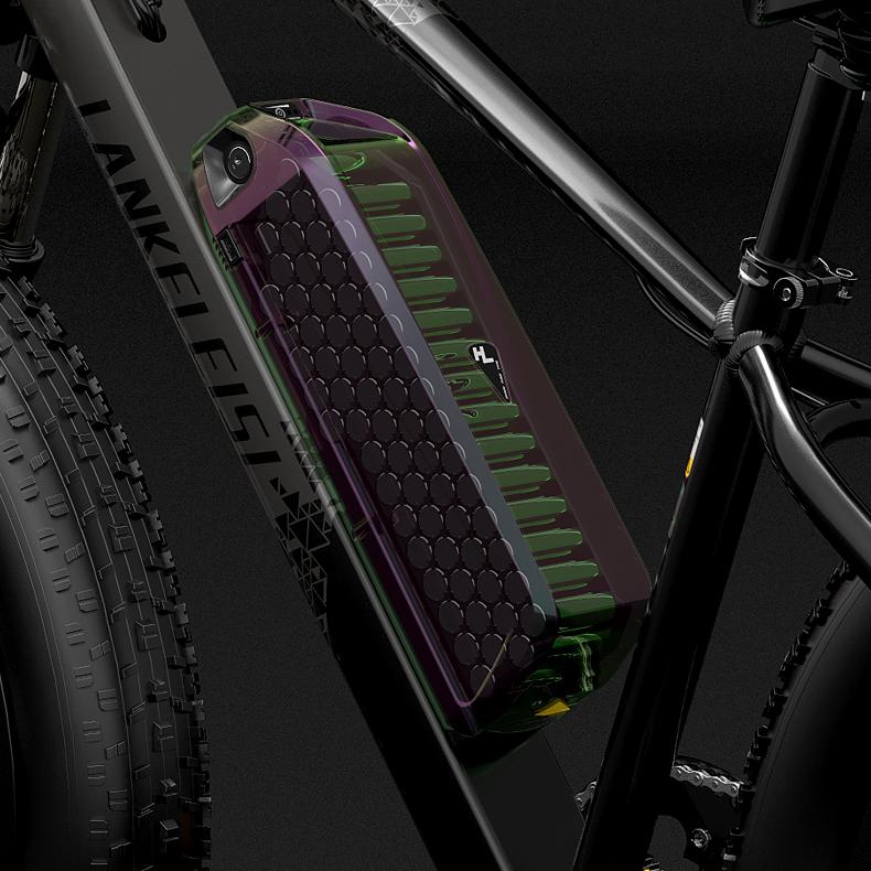 LANKELEISI MG740 PLUS 26" Mountain Fat E-Bike Doppio Motore 1000W*2, 48V20AH, Mezza Accelerazione a Girare, Freni a Disco Idraulici, Shimano 7 Velocità E-Bike da Città, Strada e Fuoristrada