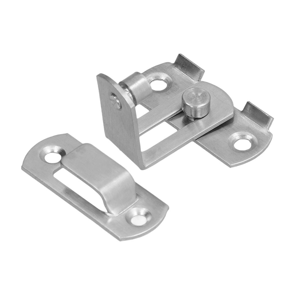 4 Set Flip Door Sliding Latches Silver 90 Degrees  Stainless Steel Doors Buckle for Meeting Rooms