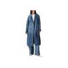 Levis Double-Breasted Long Sleeve Trench Coat Women Coats Blue A8976-0001