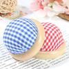 1Pc Ball Shaped DIY Craft Needle Pin Cushion Holder with Wood Bottom Sewing Pin Cushion Home Sewing Tools Accessory