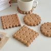 1 Stück Holz-Keks-Formuntersetzer, Rutschfeste Isolierunterlage, Geeignet für Kaffee und Tee, Schreibtischschutz, Heim- und Bürodekoration