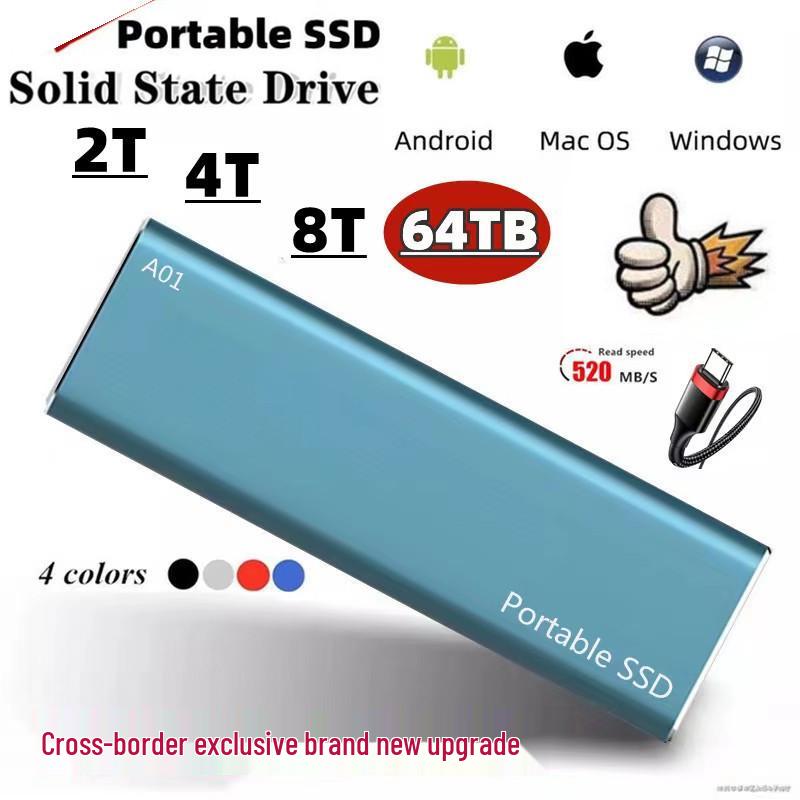 Portable SSD Expansion Drive 16TB/8TB/4TB/2TB/1TB - Mobile Solid State Storage