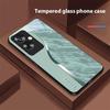 Water Pattern Purple For Oppo A79 5G 58 78 74 60 4G Reno 11F Realme GT 6 11 Note 50 10 C55 X2 Tempered Glass Black Phone Case