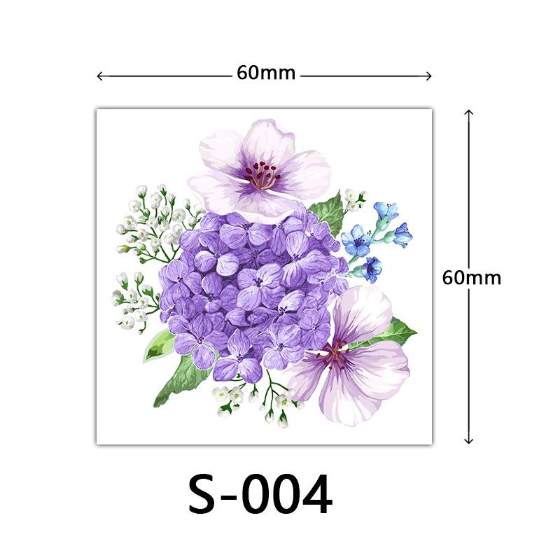 Small Flower Tattoo Sticker Female 3D Color Tattoo Sticker Rose Lotus Butterfly Flower Tattoo