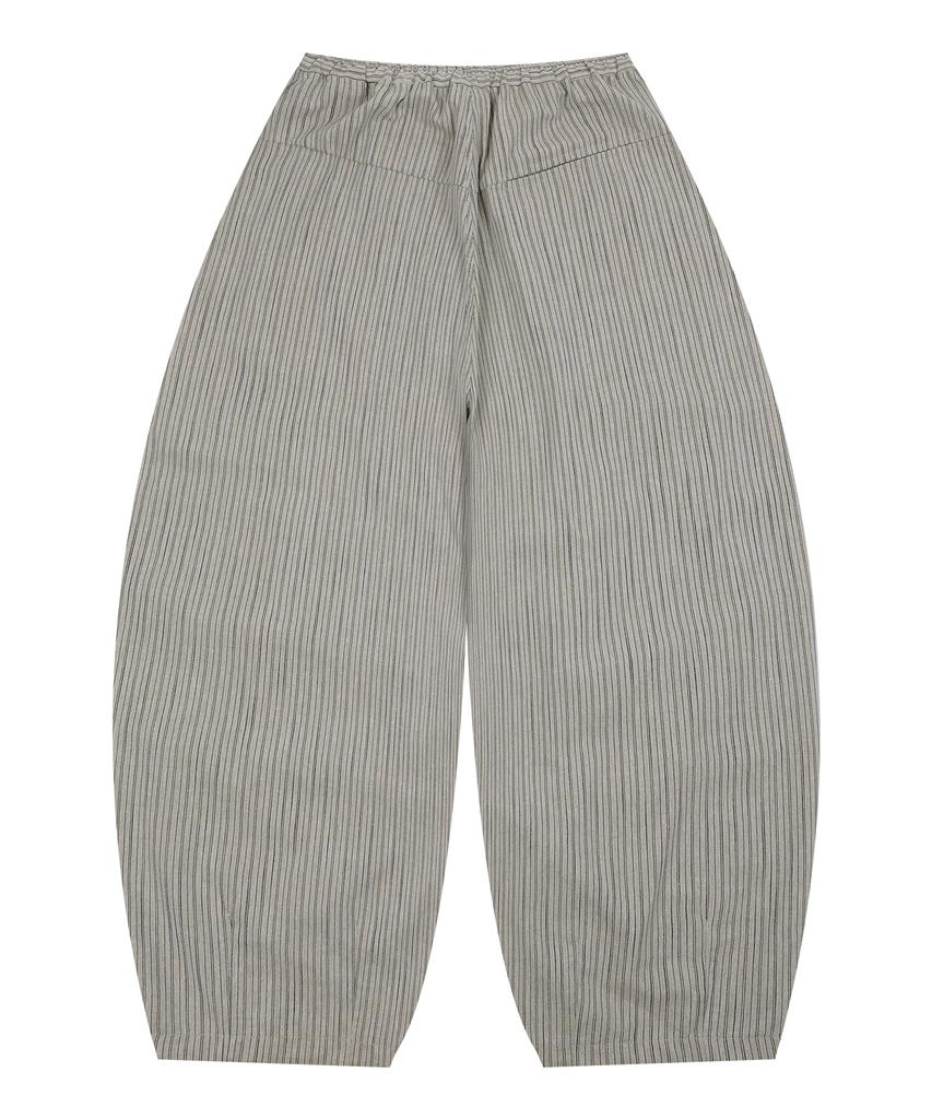 GLACK Gp139 Striped Linen Easy Pants (Beige)