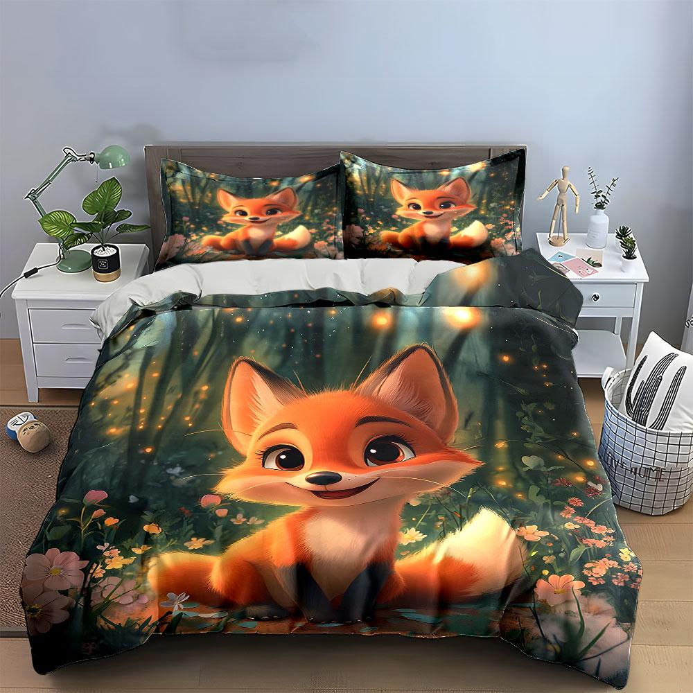 "Whimsical fox's forest glow" Bedding sets Duvet covers Pillowcases(1* Duvet Cover 2* Pillowcases without duvet insert)