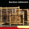 Handwoven Bamboos Serving Tray For Restaurants Hotels And Family Gatherings Sturdy Easy To Cleaning