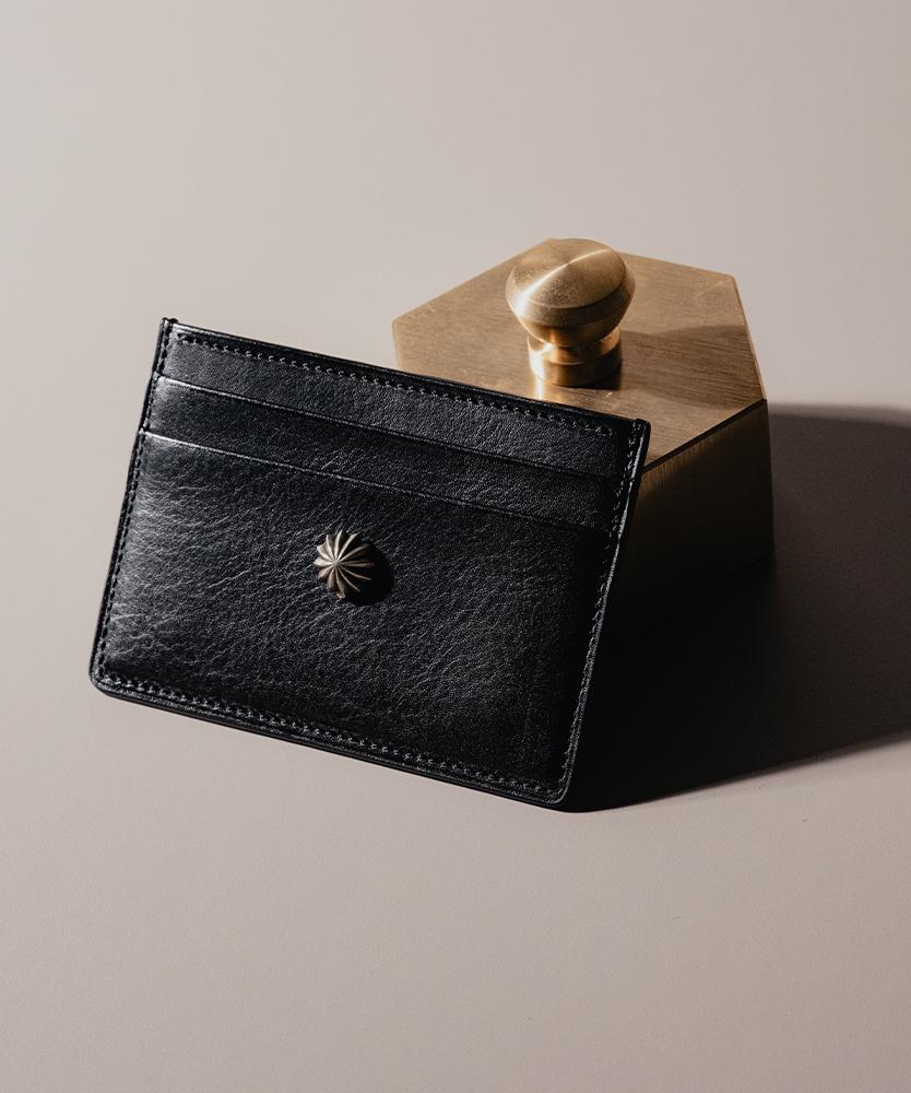 Bonne Chance Concho Vintage Card Holder Black
