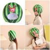 Divertente Cappello a Forma di Anguria per Carnevali Festa Costume Cosplay Evento Morbido Peluche Copricapo Scherzo Per Adulto