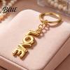 Durable Key Ring LOVE Keychain for Backpacks Alloy Letter Car Handbag Charm Pendant Holder Pendant Romantic Valentine’s Day Gift