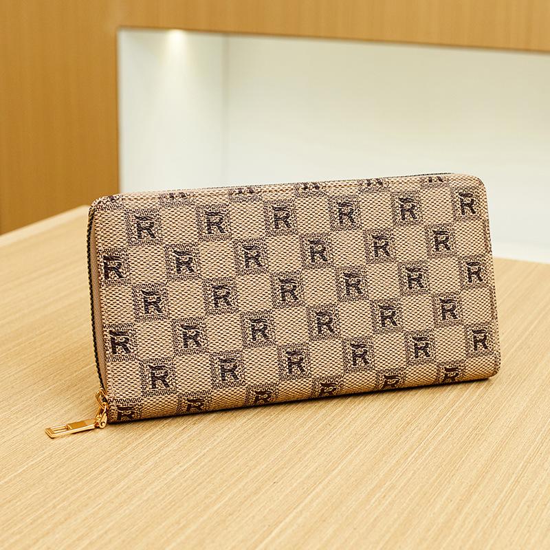 

Принт Кошелек для монет Длинный Женский Клатч Большая Вместимость Европейский и Американский Модный и Простой Буква Сумка для Мобильного Телефона