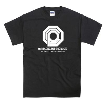 Maglietta con Logo Ispirata al Film Robocop di OCP Omni Consumer Security
