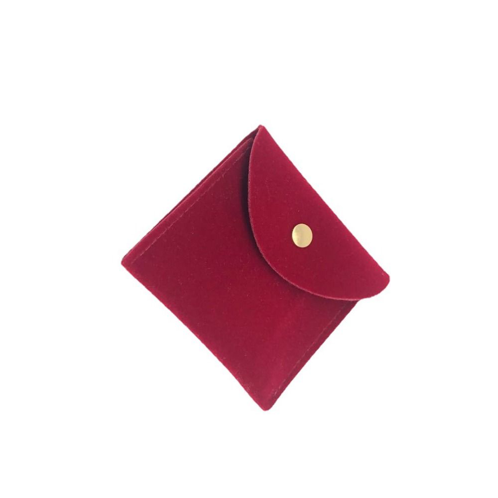 Corner Buckle Multifunctional Simple Women Jewelry Bag Velvet Storage Bag Necklace Jewelry Case