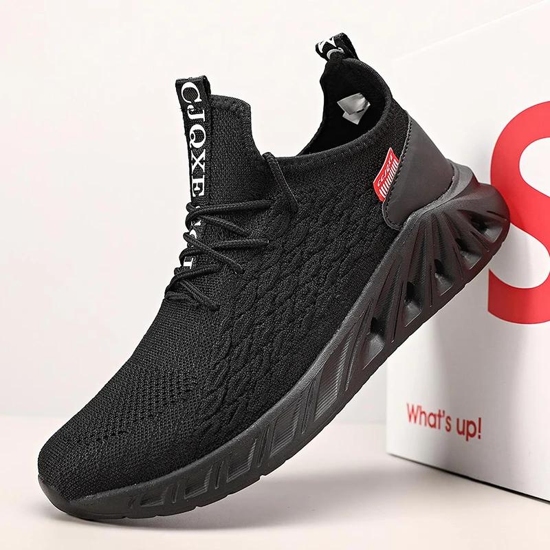 Fashion Men Casual Shoes Breathable Sneakers Flats Mens Walking Shoes Athletic Jogging Running Mesh Lightweight Sport Shoes
