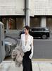 80G modal + lace, lace splicing fake two-piece swing neck T-shirt long-sleeved slim-fit design pure desire top