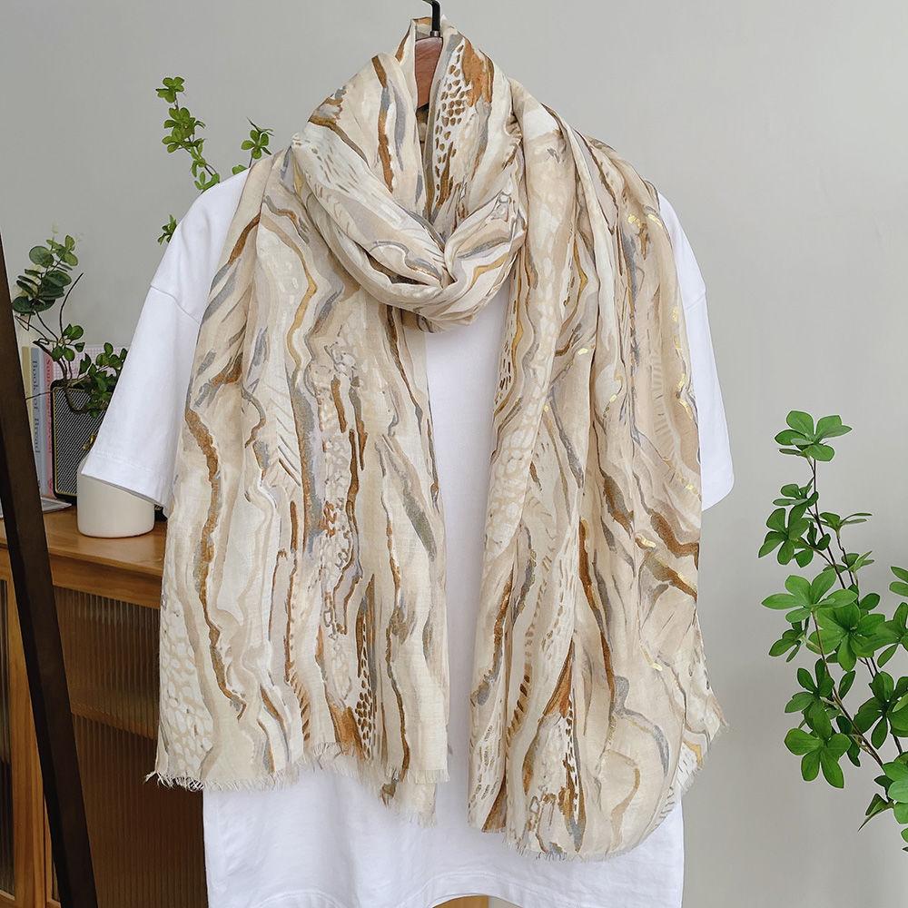 

Легкий роскошный шарф горячего тиснения, весенний и осенний шарф для защиты шеи, женская дорожная тонкая шаль 180x90cm
