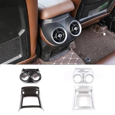 Carbon Faser Stil Auto Hinten Auspuff Vent Dekorative Rahmen Fit Für Alfa Romeo Stelvio 2017- Auto Innen Zubehör