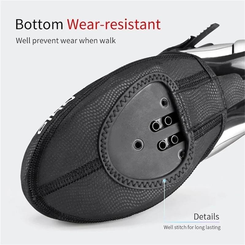 Thermal Insulated Cycling Shoe Covers Half Toe Design Windproof Anti Slip Design Suitable For Winter Bicycles Riding 2pc