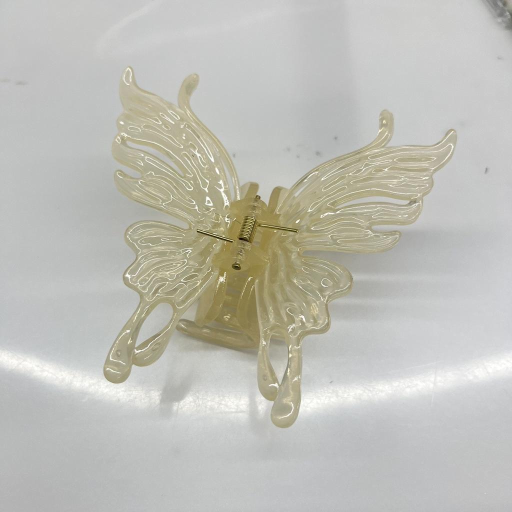 Stylish sweet liquid butterfly grab clip niche back head coil hair shark clip hair grab temperament hair accessories women