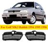 1Pair Car Front Bumper Fog Lights Grille Cover Fit for Golf MK3 Rabbit 1994 1995 1996 1H6853665A 1H6853666 (black)