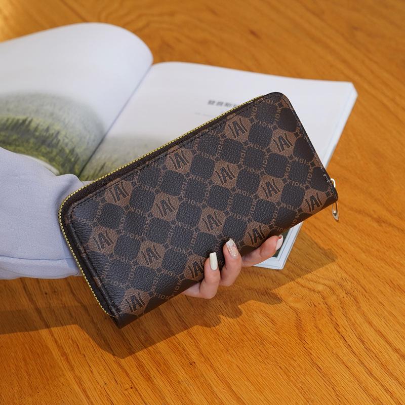 

Женский длинный 2025 новый модный кошелек-картхолдер из мягкой кожи женский карманный кошелек женский темно-коричневого