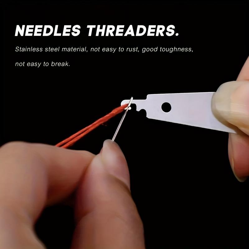 2Pcs Needle Threader, Insert-Type Embroidery Needle Threader, DIY Cross Stitch Accessories