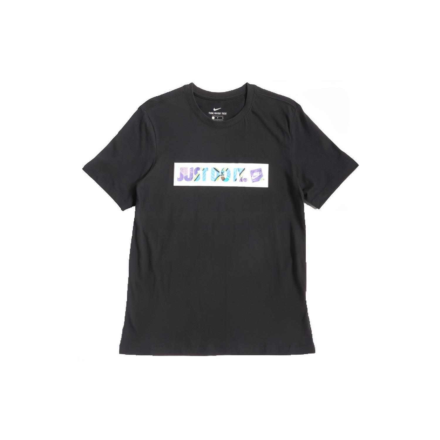 Nike just do it Athleisure Casual Sports Short Sleeve Black Men s BQ0170-010 L