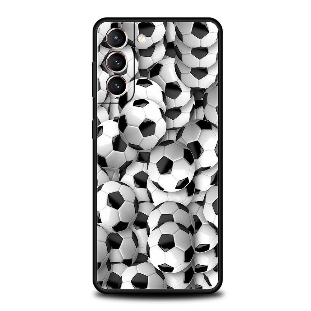 Phone Case For Samsung Galaxy S23 S22 Ultra S20 S21 FE 5G S10 S9 Plus S10E S8 Note 20 Silicone Cover Soccer ball Football Field