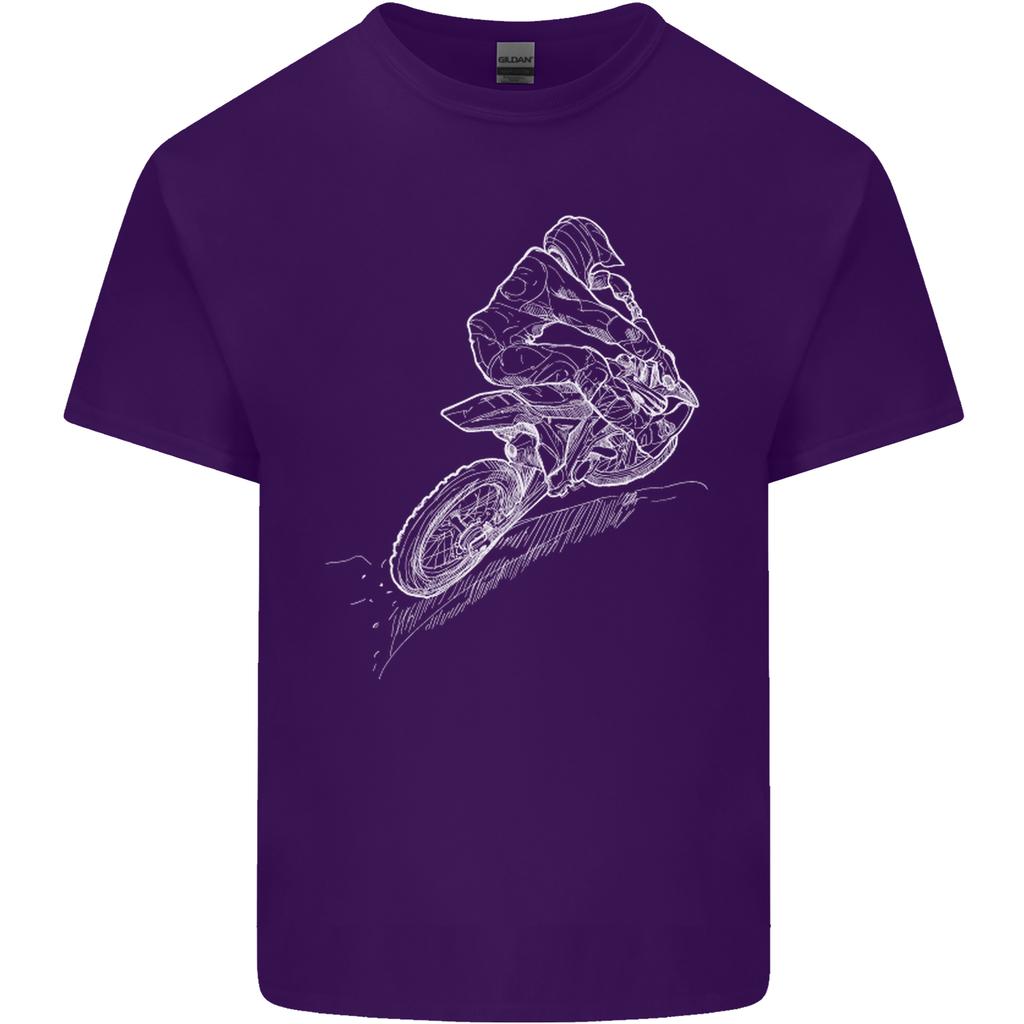 Motocross Rider Drawing Dirt Bike MotoX Unisexs Light Cotton TShirt