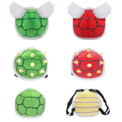 Plecak skorupa żółwia Mario Bros 2 w 1 Cosplay Plecak Koopa Troopa Torba szkolna Miękka wypchana kreskówkowa pluszowa zabawka Pasek Odpinany