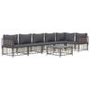 VidaXL Salon de jardin 7 pcs avec coussins anthracite résine tressée, ensemble de salon, ensemble de salon d'extérieur, 3186757