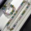 Retro Strong Light Positive Circle Morandi Artificial Crystal Pearl Necklace Collarbone Chain Autumn And Winter New Models