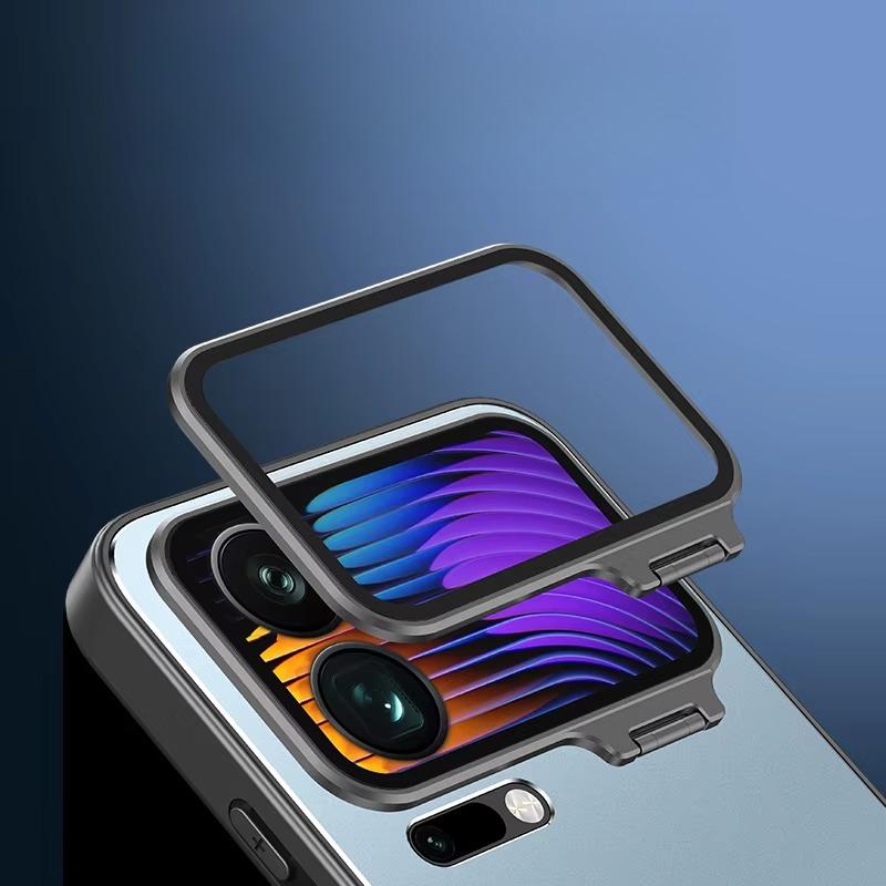 Advanced Matte Camera Lens Invisible Stand Phone Case For Xiaomi 17 Pro Max 17 Pro Dustproof Car Magnetic Hard Back Protect Case