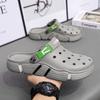 Large Size New Hole Shoes Men's Garden Shoes Soft Sole Hollow Bag Head Drag Casual Sandals Wear Beach Men