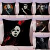 MMichael MMyers Horror Cushion Cover Natural Linen Pillow Case DoubleSided Print Decorative Sofa Pillowcase Home Decor Gift