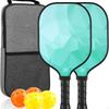 2 Pieces Paddle Racket Set with Bag Composite Sports Honeycomb Core for Beginners,