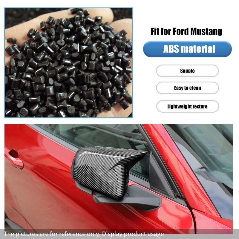 Dekorativ ram för bilens backspegel, skyddskåpa för Ford Mustang 2015 och uppåt med blinkerslampa, biltillbehör för exteriören, ABS-plast