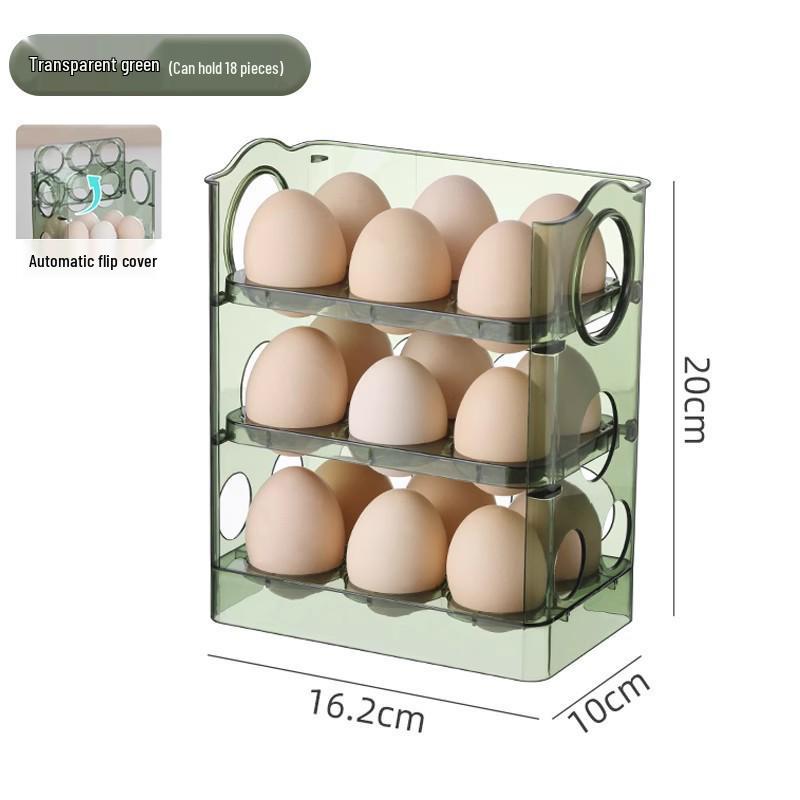 Reversible Egg Storage Box for Refrigerator Door - Food Grade Organizer Tray