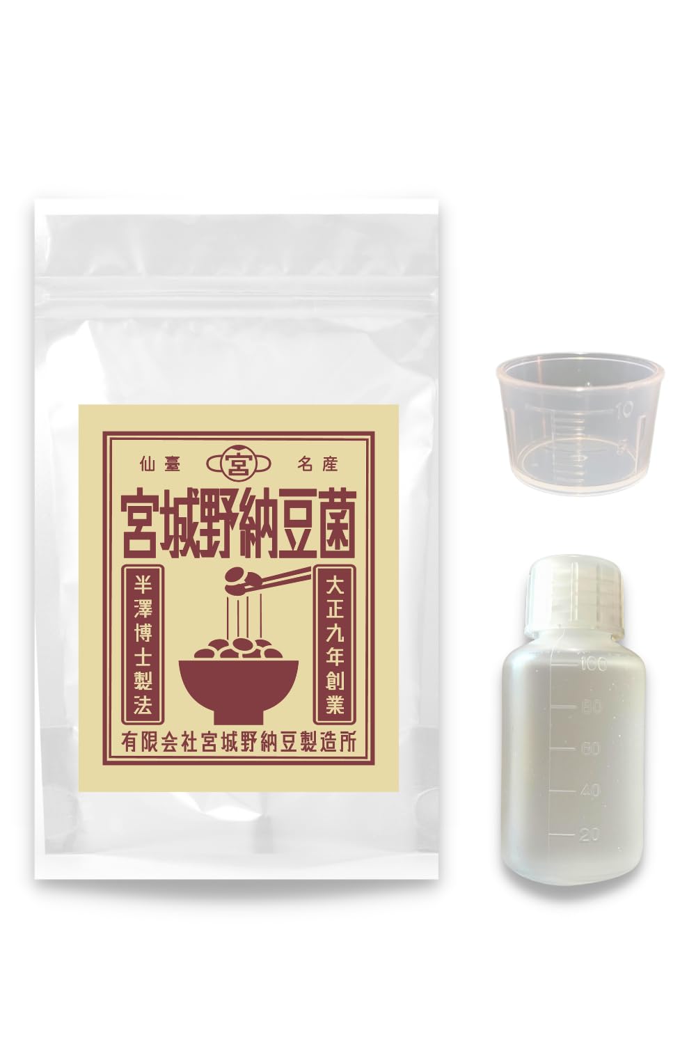 

Miyagino Natto Seizojo Natto Bacteria for Homemade Natto Liquid Type 100ml for 50kg of dried soybeans (100kg of natto) (100ml with measuring cup)