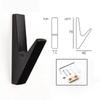 Wall Mounted Coat Rack Hooks With Screws Heavy-Duty Hanging For Kitchen Bathroom Towel Storage Rack Black Metal Clothes Hanger