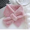 New Autumn/Winter Plush Warm Scarf for Girls Cute Korean Fashion Imitation Rabbit Fur Scarf Thickened Outdoor Windproof Scarfs