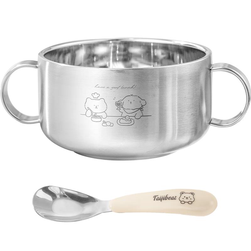 Guangyi 316L Stainless Steel Baby Feeding Bowl Set