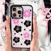 Funda de Teléfono Chica Dulce Genial Black Pink Flor de Fusang Para IPhone16 15 14 13 12 11Pro Max Plus Mate Antigolpes Anticaída Cubierta Y2k