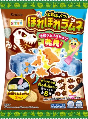 Kraciefoods Fossil Horehore Ramune Fruit Soda Flavor Educational Toy of Discovery! & Candy/Food [Boxed/Set 7]