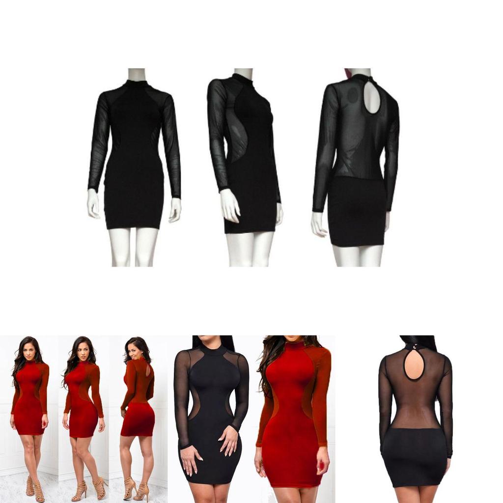 Premium Quality Women Sexy Long Sleeve Bandage Bodycon Evening Cocktail Mini Dress