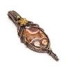Bird Eye Rhyolite 999 Copper Wire Wrapped Pendant, Handmade Gemstone Jewelry Pendant Gift For Birthday