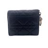 Dior Compact Wallet Canage Lambskin Lady Dior Tri-fold Wallet Black Lambskin Used